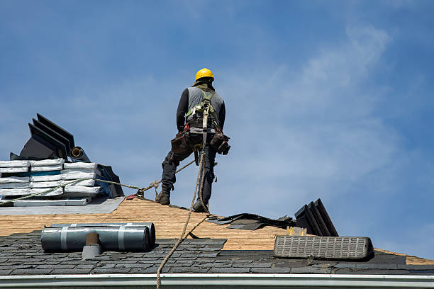 Professional Roofing technician working in Sacred Heart, MN